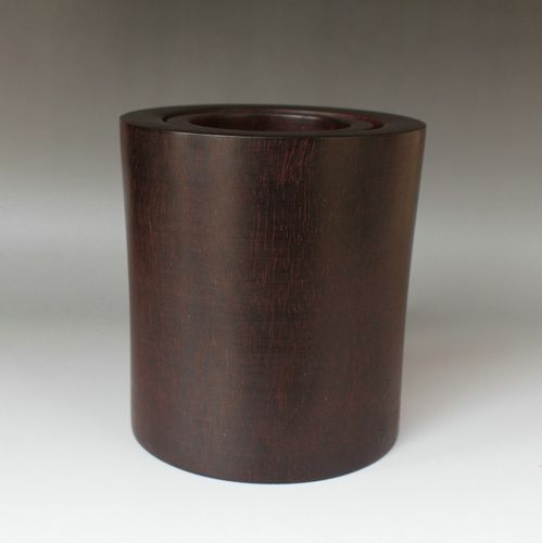 印度小叶紫檀木素面笔筒老料明式实木红木笔筒办公桌书房用品礼品