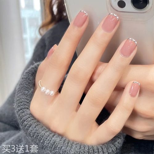 法式指甲款式2021年新款美甲贴片纸夏天网红小红书流行色自粘假甲