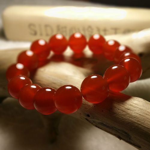 红玛瑙手链男女士款天然水晶佛珠手串情侣送礼本命年复古百搭饰品