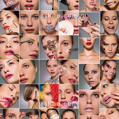 美容化妆美妆美女模特人像面部高清摄影照片特写真图片库设计素材