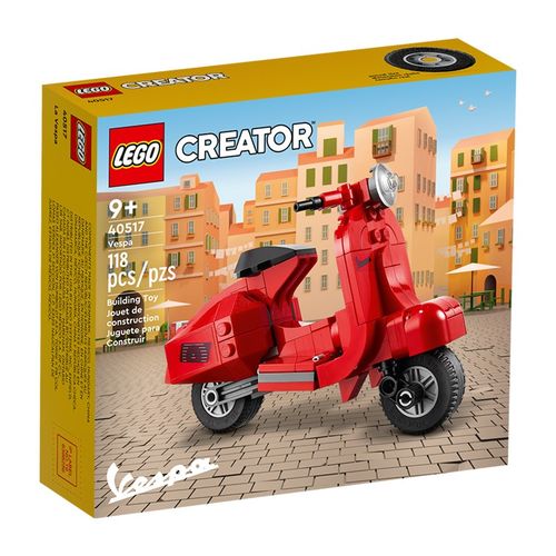 乐高(lego)积木玩具 brickheadz方头仔系列 40517 迷你vespa摩托车