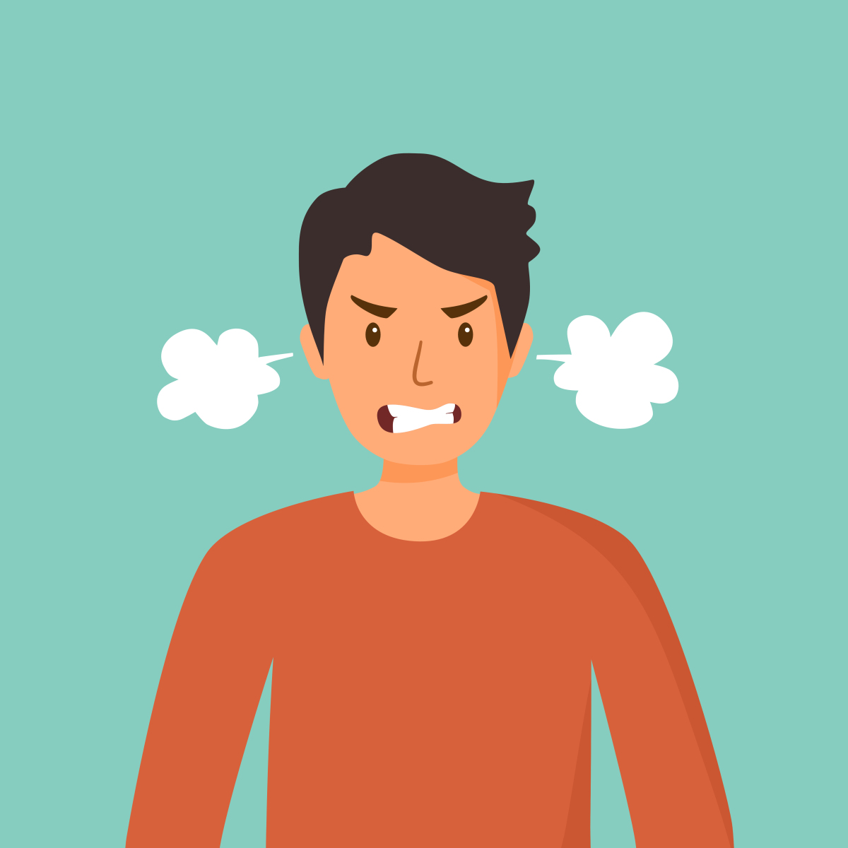 ppt容易生气表达生气或者情绪不好的卡通图片人过头生气ppt素材 生气