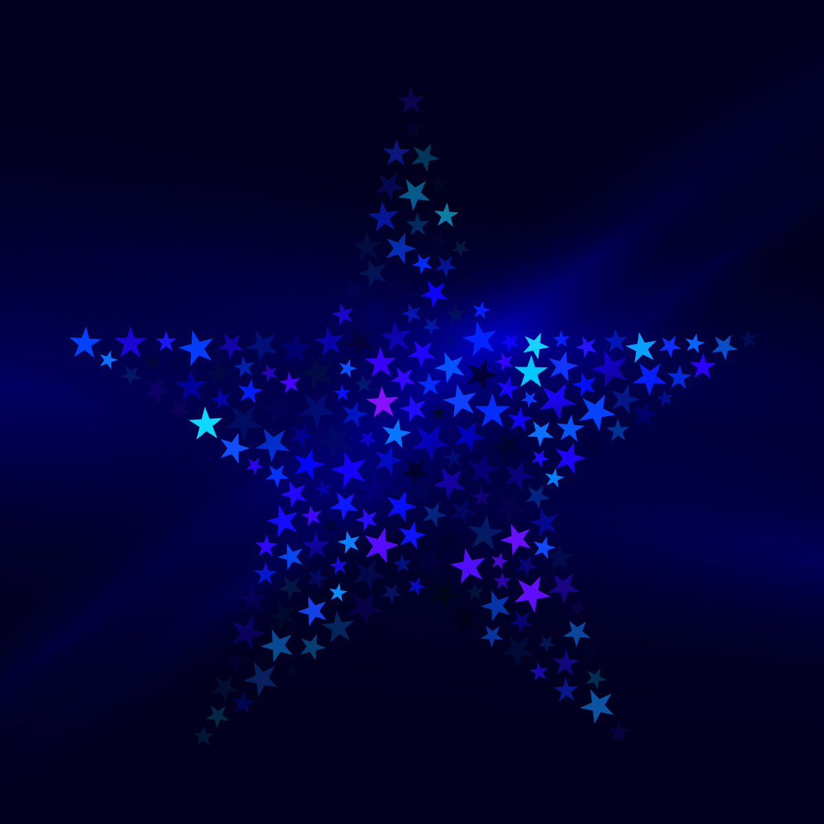 因为我们看到的星星是带角的