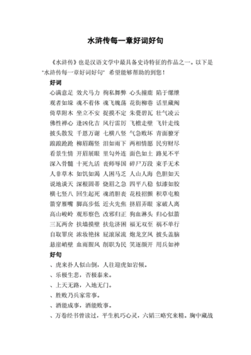 水浒传每一章好词好句.docx