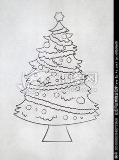 分层圣诞节勾线手绘卡通节日线描老头礼物卡通人物圣诞老头速写设计