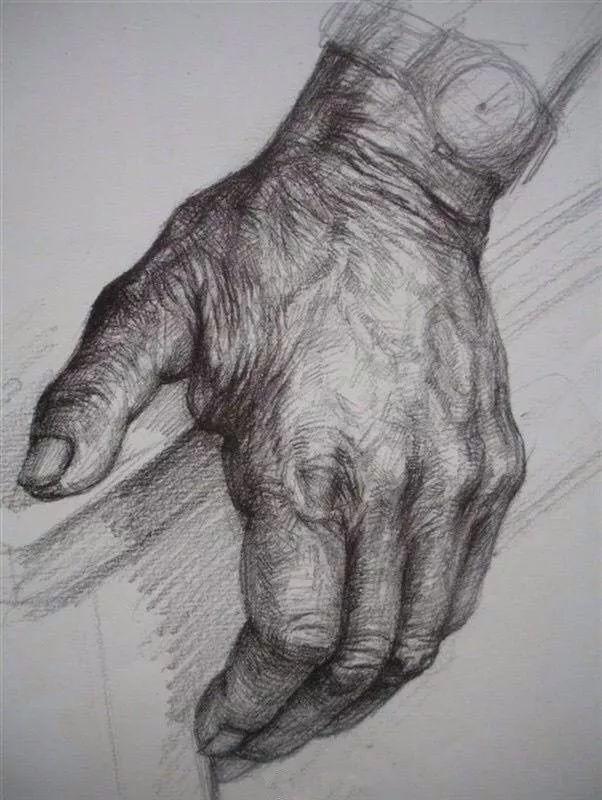 天津美院2021初试画手大师手部素描作品欣赏