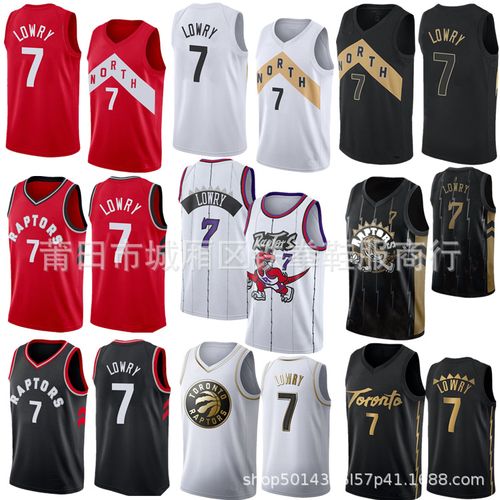 外贸批发nba球衣多伦多猛龙队7号lowry洛瑞刺绣篮球服