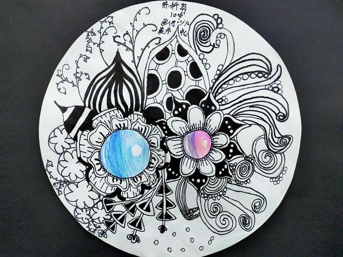 枣庄市少儿美术中心东方班《禅绕画》