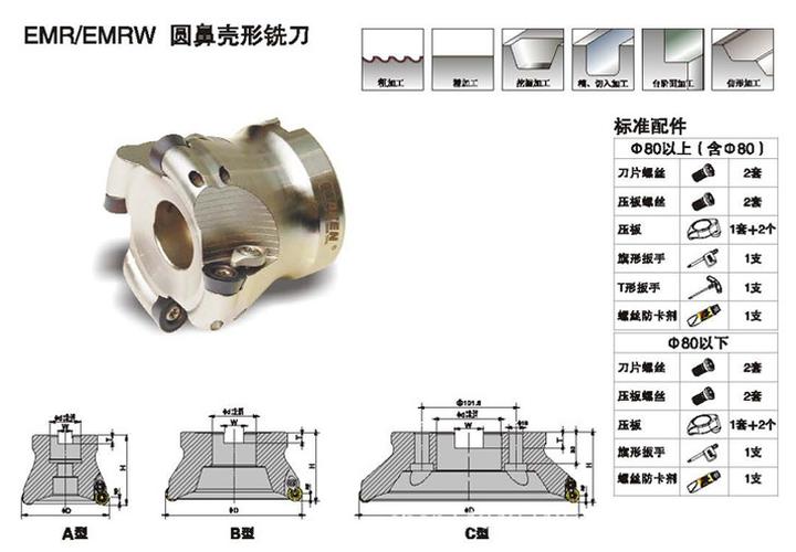 台湾亚肯刀具aken铣刀盘bap400r-63-22-4t数控加工中心直角刀杆