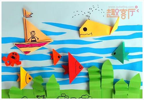 彩色卡纸手工制作贴画