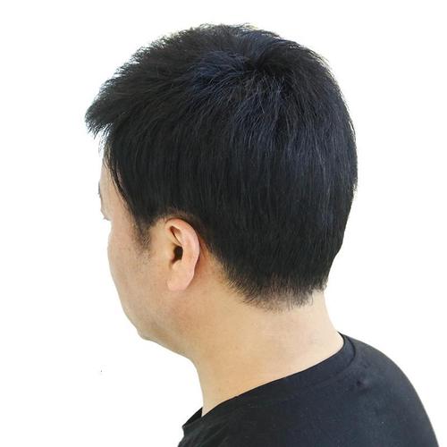 采药师caiyaoshi假发男真人发丝假发男短发男士假发真发中老年帅气