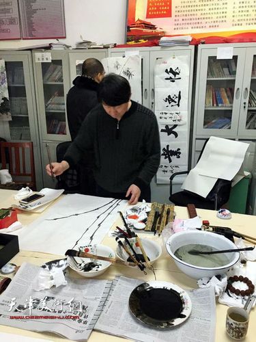 天穆文体 武清区石各庄镇敖西村委班子成员,天津著名画家王惠民,李根