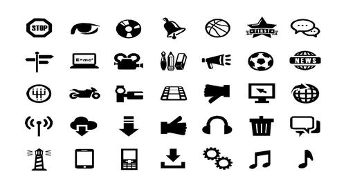 ppt素材小图标合集黑白彩色超多的小图标