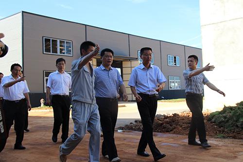 政府领导参观一桥厂区建设