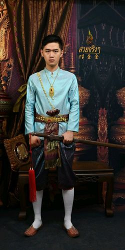 隋金金服饰服饰泰国男士礼服傣族泰式宫廷贵族男装