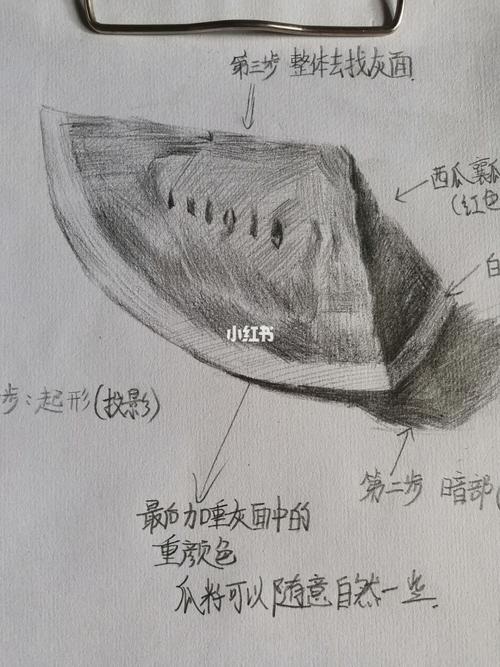 素描西瓜_西瓜_素描_瓜子_知识_艺术