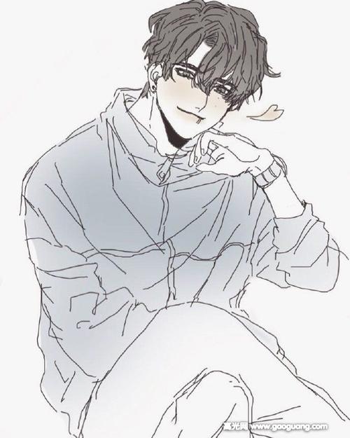 帅气的动漫人物手绘图片,韩国画师的插画作品集