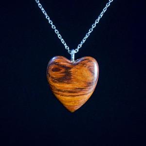手工海南黄花梨荧光爱心形项链吊坠挂件木质雕刻车钥匙包挂件449