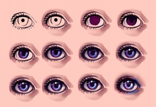 一组五官的手绘教程图片分享 - 插画图片_插画师_插画