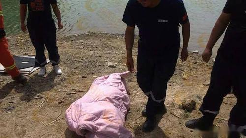 涡阳一女孩溺水身亡打捞现场