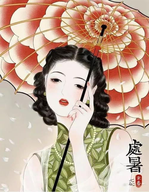 90后插画师笔下的民国美女美到忘记呼吸