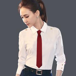 领带女正装商务酒红纯色黑色免打窄版5cm易拉得懒人拉链女士领带