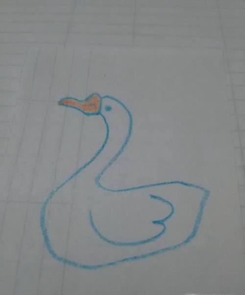 简笔画快速画鹅简单画一只大白鹅