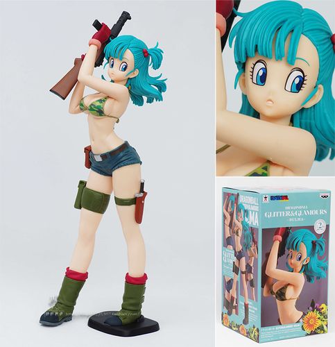 现货眼镜厂正版 七龙珠 布玛 布尔玛 闪光魅力 迷彩泳装景品手办 $78.