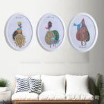 椭圆形创意实椭圆框白色边框画框相片照片墙厂家批发可定做