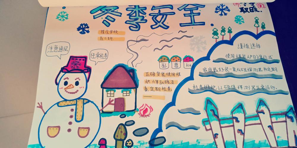 课下同学们还利用手抄报来进一步了解冬季取暖安全知识的重要性.