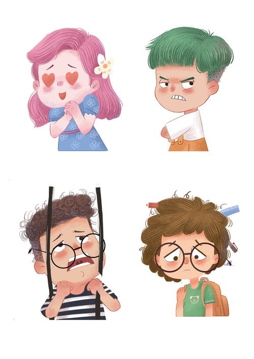 儿插表情|插画|商业插画|卡卡的糖朝 - 原创作品 - 站酷 (zcool)