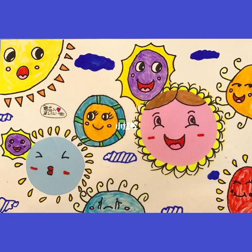 《太阳的创想》儿童画_儿童画_故事_创意美术_绘画_几何图形_少儿创意