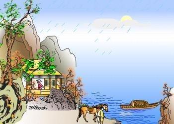 春江晓景,夏日绝句,三渠道中的 诗配画 急
