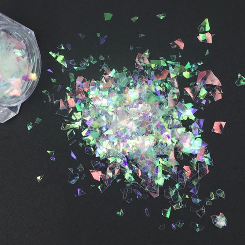 美甲糖果纸碎片七彩不规则闪粉亮片美甲饰品镭射闪片