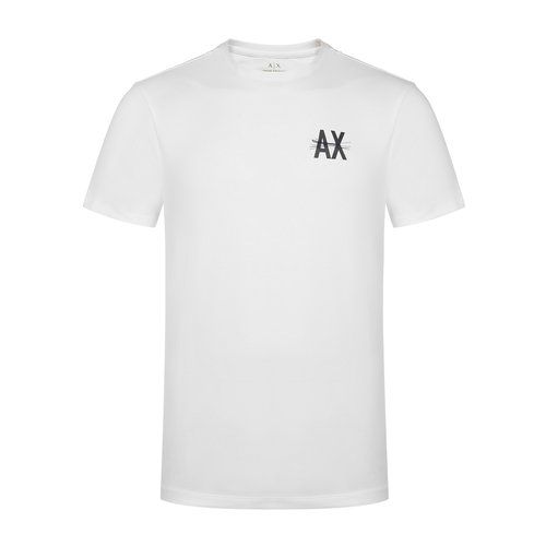 armani exchange 男士ax字母标识棉质圆领短袖t恤 6gz