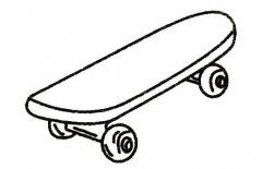 滑板怎么简笔画
