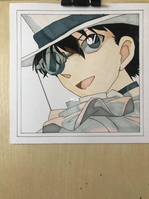 简笔画_手绘_简笔画_柯南_九宫格_混搭_怪盗基德手绘_兴趣爱好_绘画