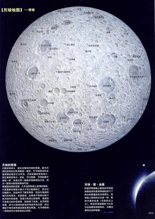 求月球地形图中的主要地各个名称