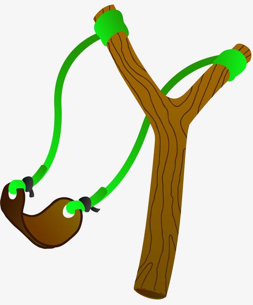 卡通绿色皮筋弹弓