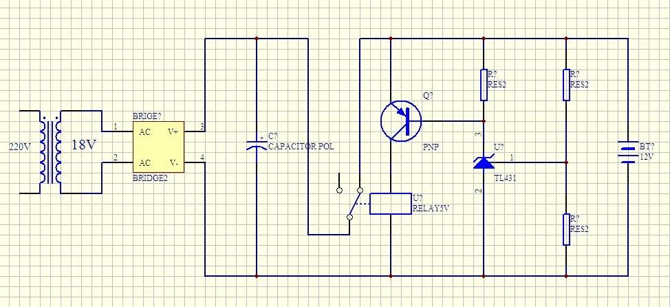 我想做一个12v电瓶充电器充满自停,请问这电路能否实现各阻值如何计算