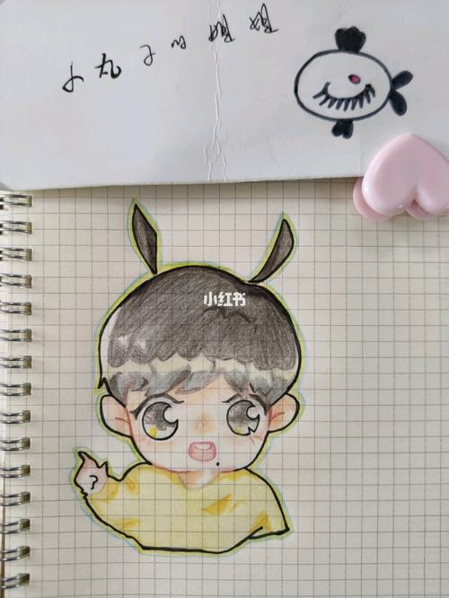 q版肖战_简笔画_教程_绘画_简笔画教程_人文_绘画