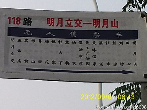 公交车招呼站指示牌