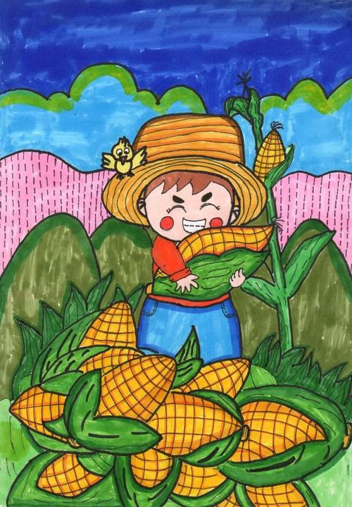 "湖南平江 梅树小学三年级 小汐(化名)劳动最光荣"农民伯伯在田地辛勤