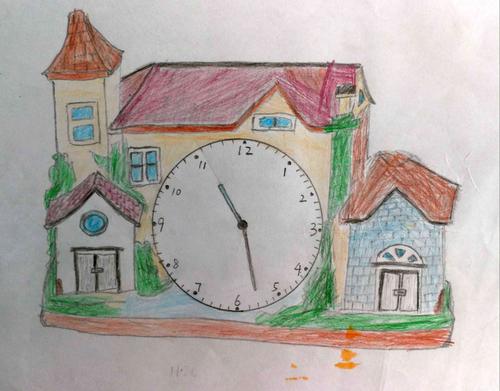 《我的小闹钟》-----上饶市一小一(8)班美术考核作业展