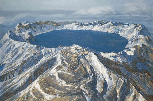 周卫-《长白山的天池》-淘宝-名人字画-中国书画交易中心,中国书画