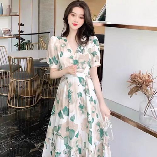 绿色_春秋辣妹日常文艺范遮肚年轻秋气瘦减女人味柔风 s_遮肚质感设计