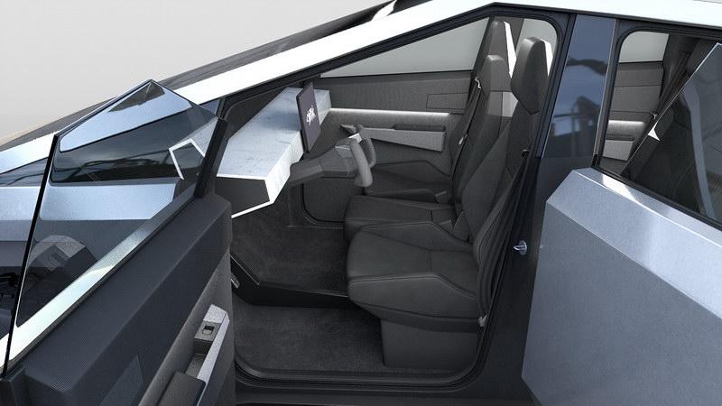 特斯拉cybertruck纯电动皮卡内饰