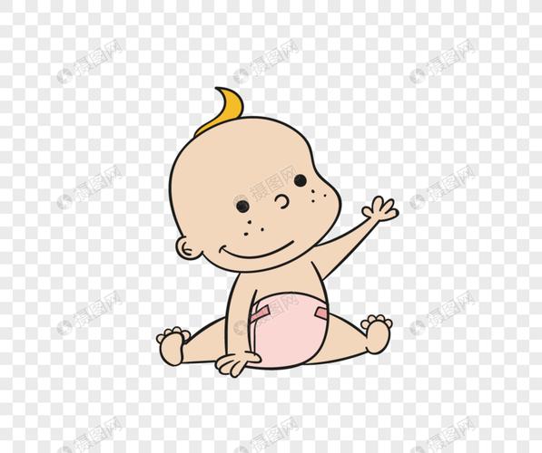 手绘/卡通元素 手绘可爱婴儿矢量素材.