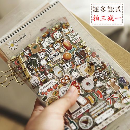 韩国手帐小贴纸套装手机贴可爱卡通日记本装饰复古
