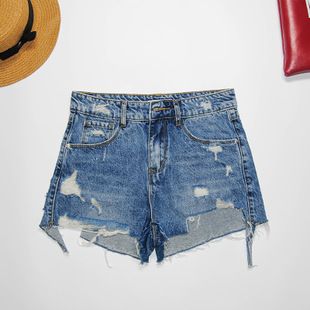 高腰超大码牛仔短裤图片_高腰超大码牛仔短裤图片大全
